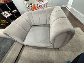 Light Gray Fabric Accent Chair