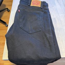 Levis 502 Taper Fit Black Jeans
