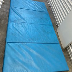 Solid Blue Ring Mat Wrestling 45”x 95” Used Velcrow