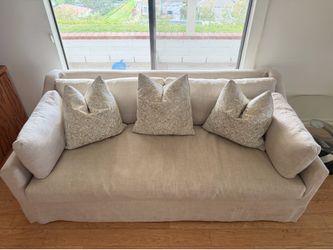 Linen Down Filled Slipcover Daybed Sofa