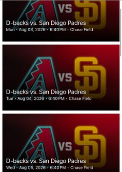Diamondbacks vs Padres | Wed Aug 5 - Thu Aug 6