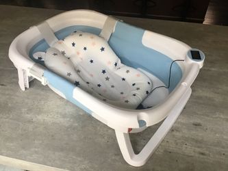 Collapsible Baby Bath Tub / Bathtub w/ Thermometer