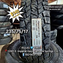 235/75/17 HANKOOK DYNAPRO AT2 (Brand New Tires / Special Price)