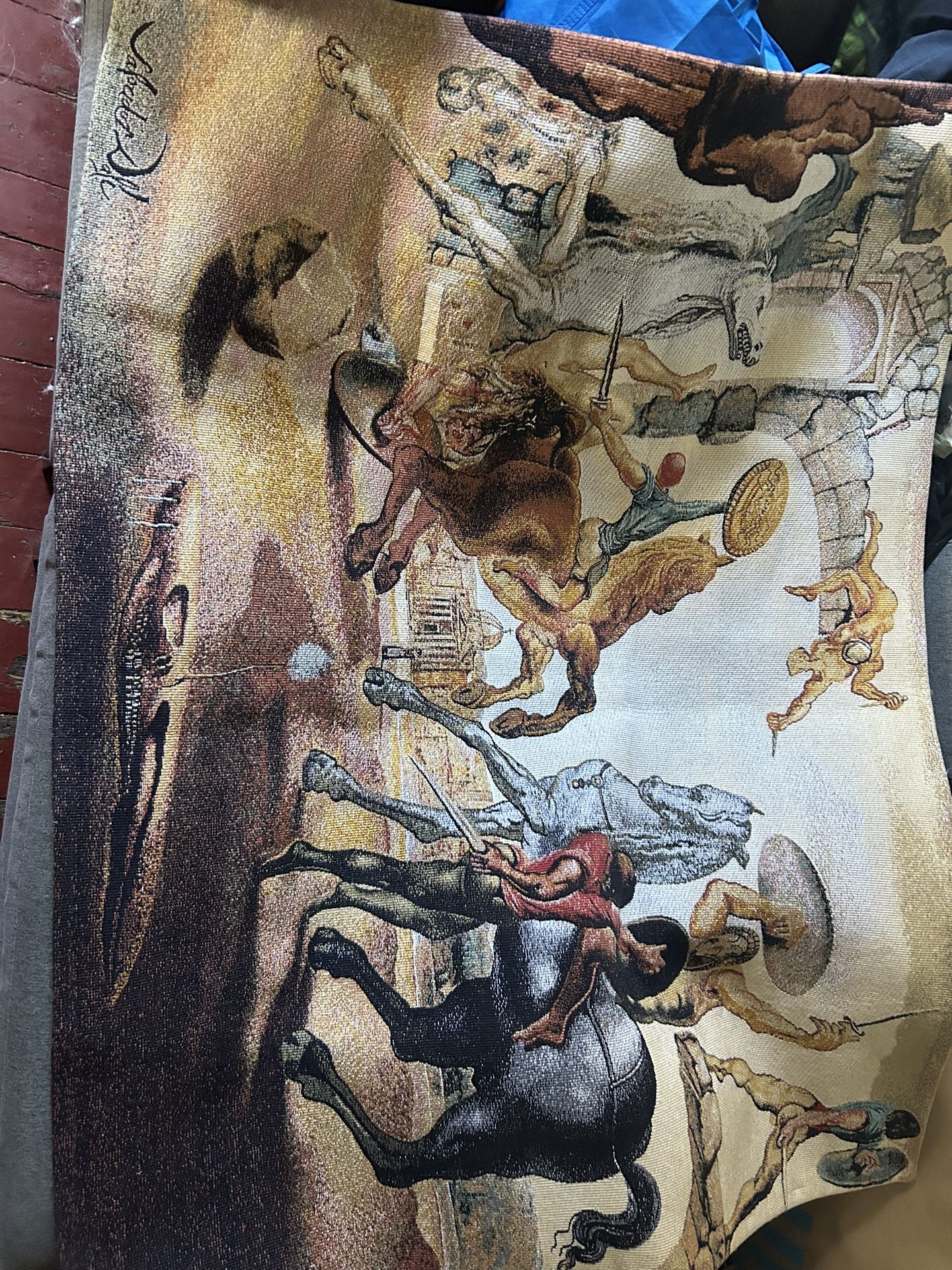 Salvador Dali Jacquard Tapestry Battle Around A Dandelion