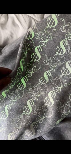 ONLYBLUEBUCKS GREY GLOW IN THE DARK HOODIE📲