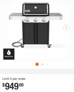 USED ONES WEBER PROPANE BBQ GRILL SMALL DENT ON THE BOTTOM SIDE