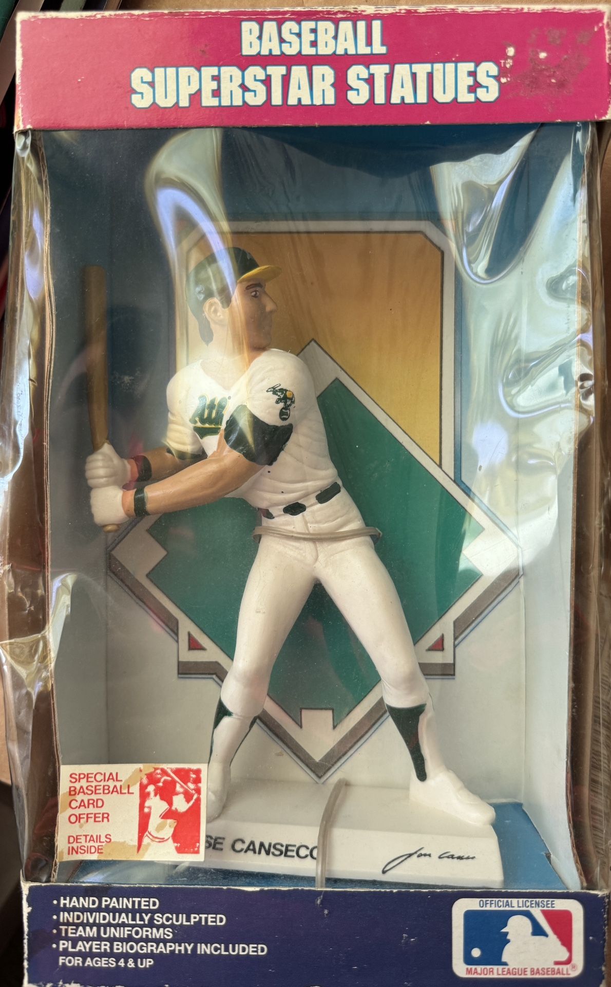 Jose Canseco-Athletics. Baseball Superstar Statues 1988