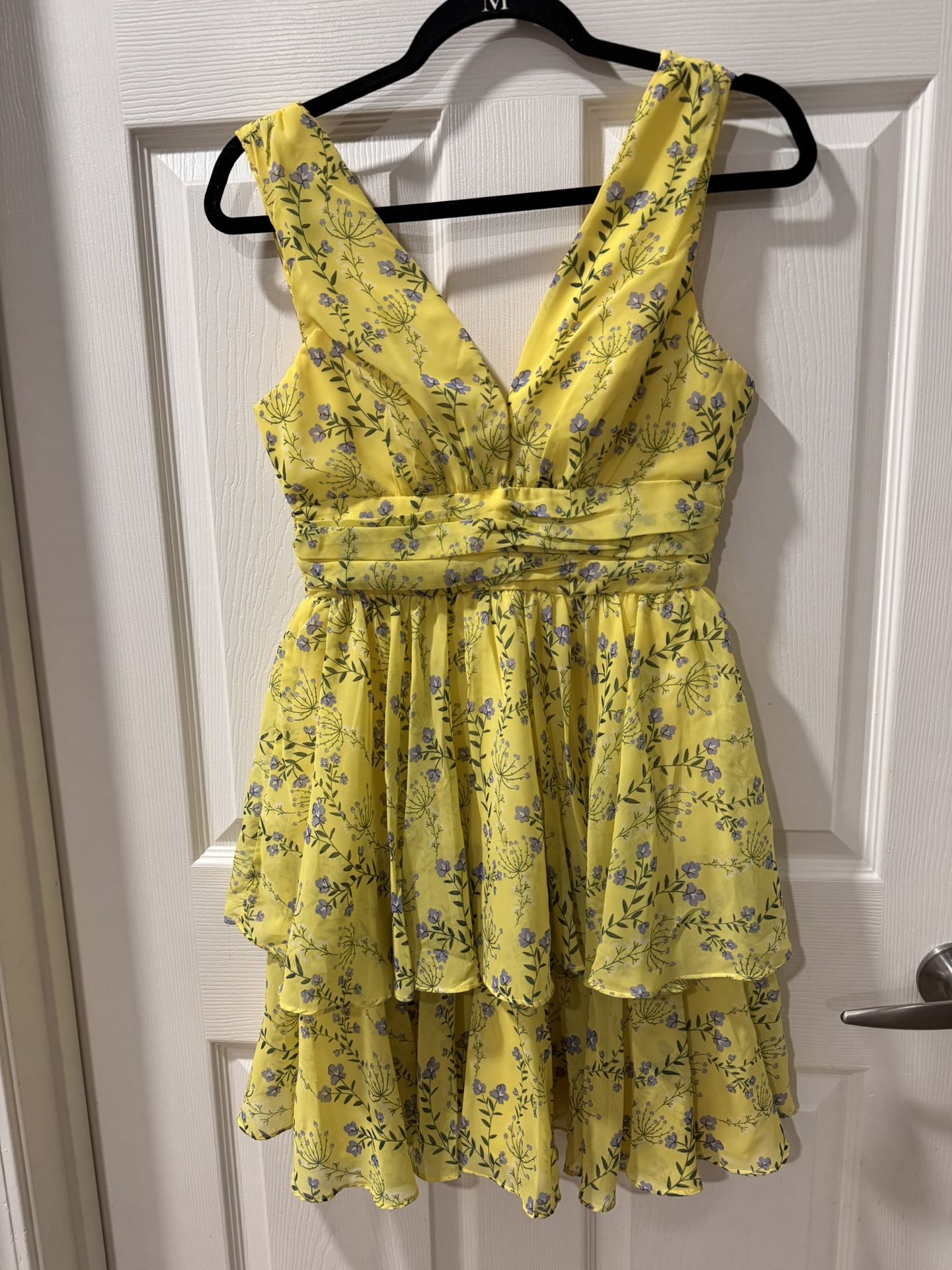 Fun Floral Yellow Dress