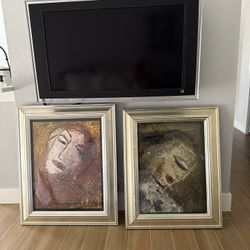 🖤 Jamali Art Pair – Luna & Persepolis (Both 26x20) – Certified $5,600 Value 