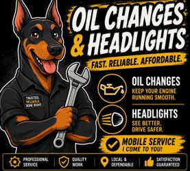 Oil changes & headlights