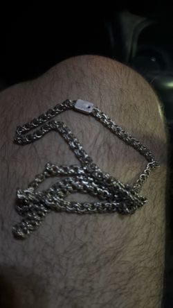 Chino link silver chain 47 gs medium long