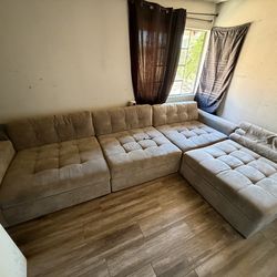 Johnathan Louis 4 piece modular sectional with ottoman