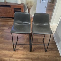 Leather bar stools