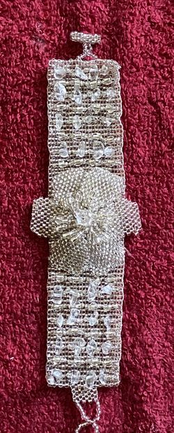 beaded woven bracelet