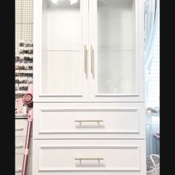 Glass Wardrobe Closet Cabinet 