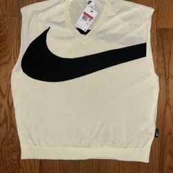 Nike Golf Swoosh V-Neck Sweater Vest Size Large NEW