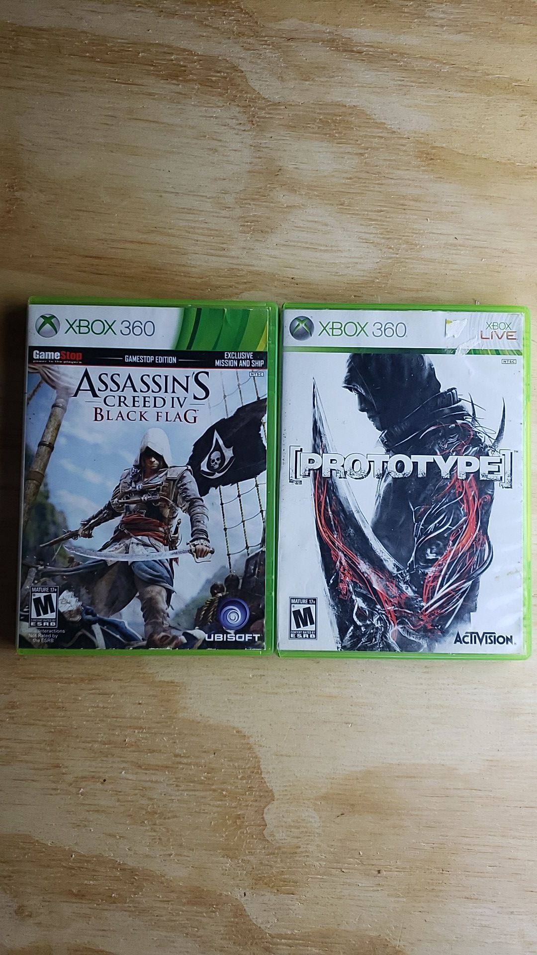 Xbox 360 Games 2 pack Assassin's Creed Black Flag, Prototype