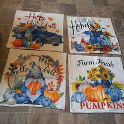 Brand New A Set Of Four Pillar Cover For Halloween Different Design All Brand New Never Been Used Brought It From Better Home And Garden And They've B