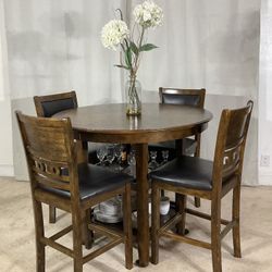 Pub High Multi-Function Dining Table & 4 Chairs 