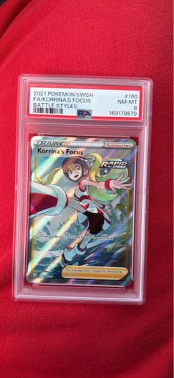 Pokémon Korrina's Focus Full Art PSA 8