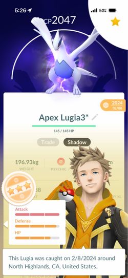 Pokémon GO Apex Lugia