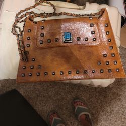 New Brown Studded Purse