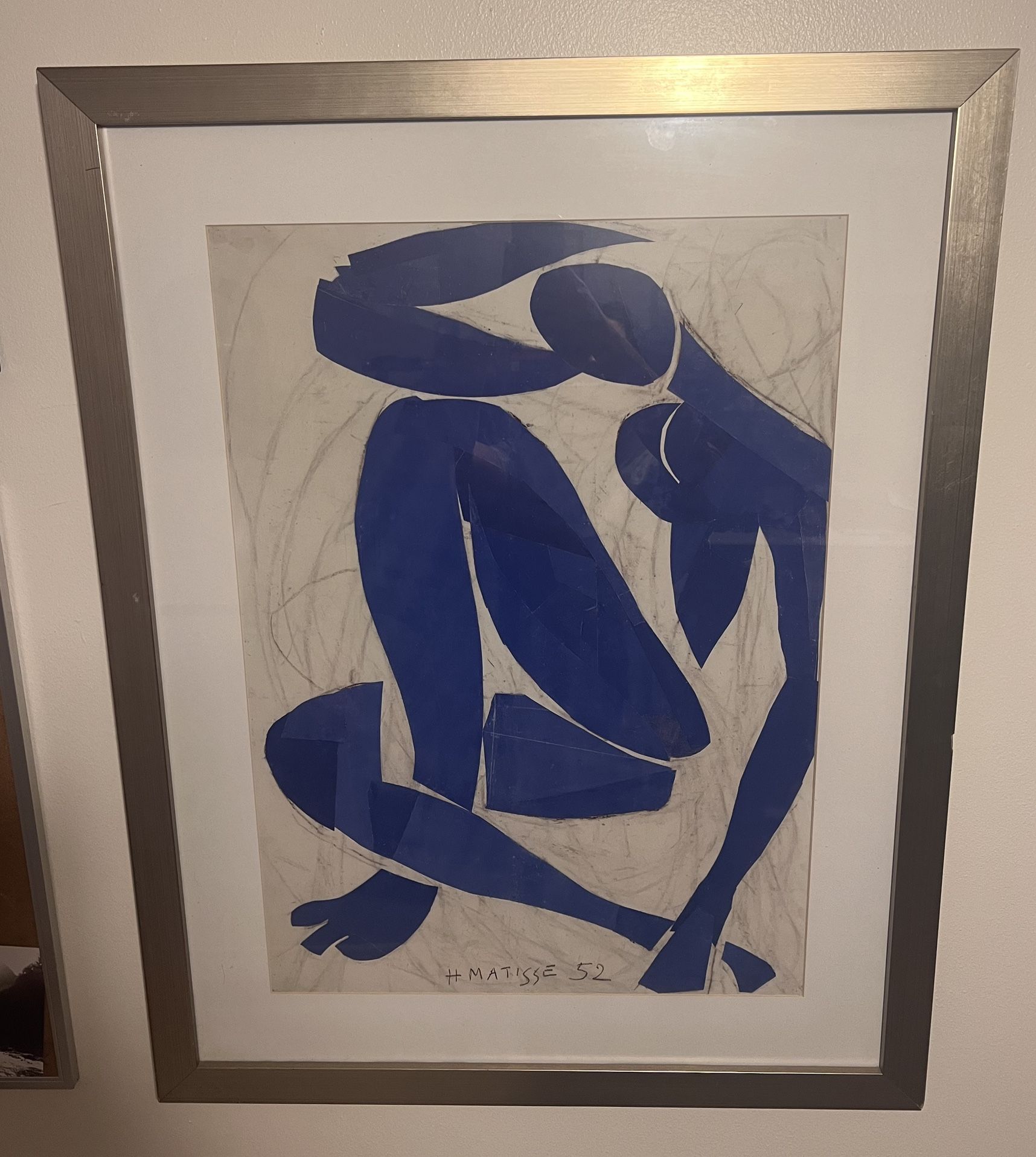 Nu bleu IV, 1952 by Henri Matisse Framed Print