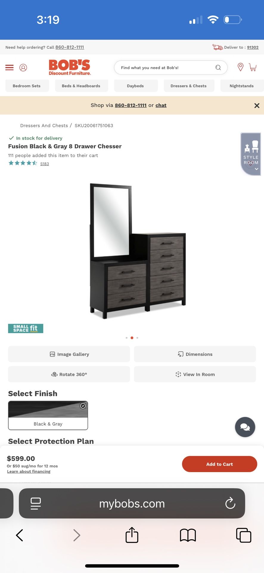 New Assembled Dresser Set From Bobs Furniture