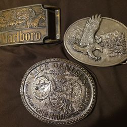 Vintage Belt Buckle Lot - Marlboro, Siskiyou, Wyoming Studio Art Works