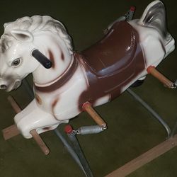Vintage "Hairy the Hairless Horse" Rocking Horse. 1950's