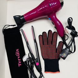 Hair Dryer & Pencil Flat Iron