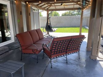 Frontgate brand Outdoor Heavy Duty and High-Quality Patio Set, Sofa & Loveseat, (76” x 35” x 39”), (51.5” x 35” x 29”).  In Excellent Condition.