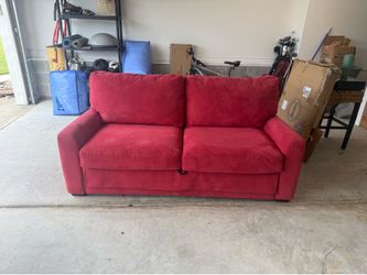 Sofa with full-size pullout bed.