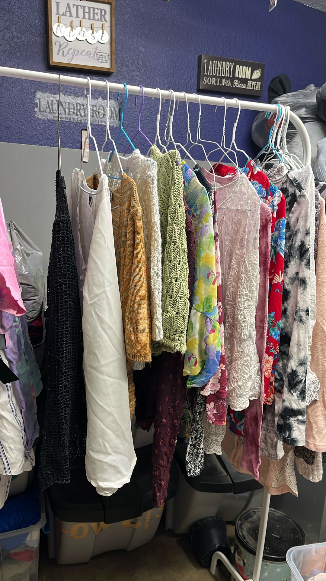 Assorted Cardigans And Light Long Sleeve Blouses