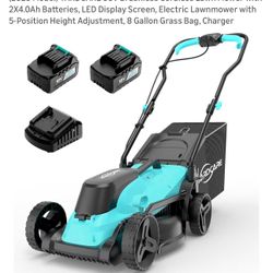 36V Brushless Cordless Lawn Mower with 2X4.0Ah Batteries