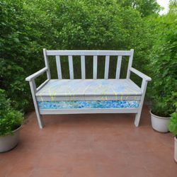 Adorable, Small Bench With Storage For Indoor Or Outdoor Use