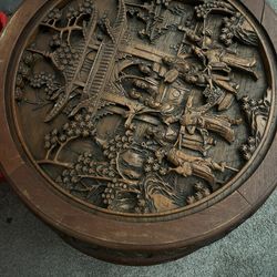 Antique Hand carved Chinese opium Table 