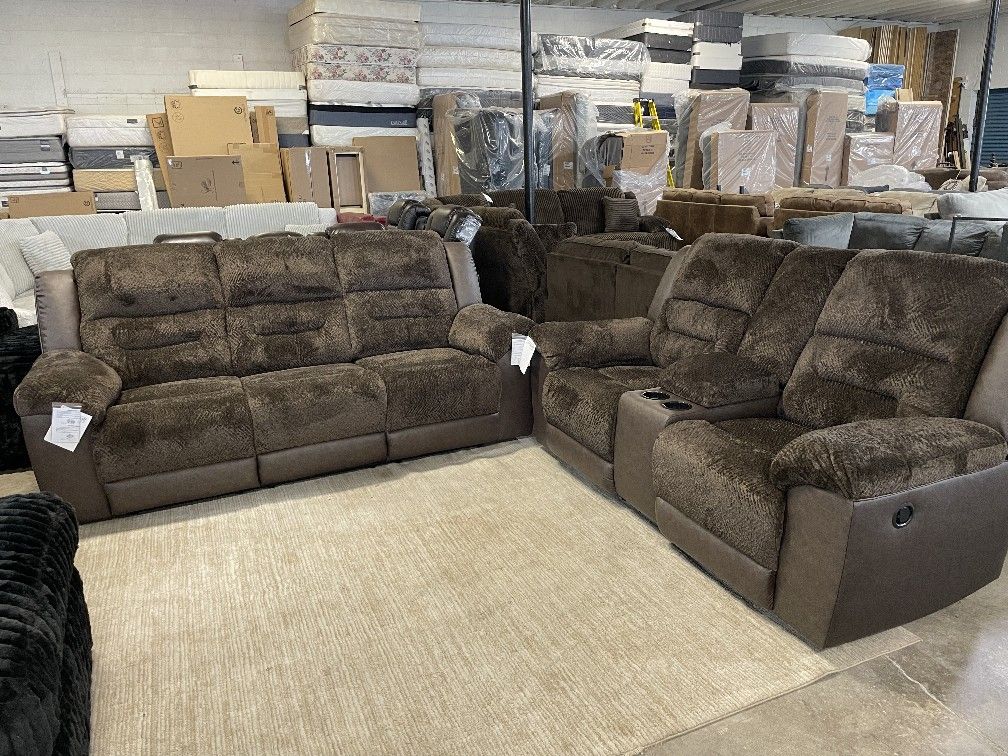 New Manual Recliner Sofa And Loveseat 🚚 We can deliver 🚚