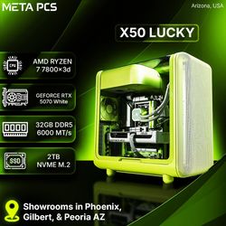  X50 LUCKY - META PCS - Ryzen 7 7800X3D, 32GB DDR5, RTX 5070