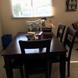 Dining Table 4 Chairs And Bench