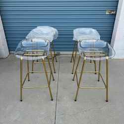 Stylish Transparent counter stool Set Of 4