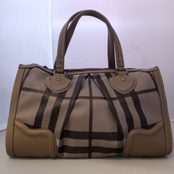 Beautiful Authentic Smokey Check Plum Burberry Hand Bag
