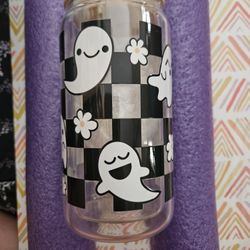 Halloween Ghost Glass Can Cups