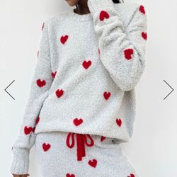Splendid Fuzzy Heart Pajama Set
