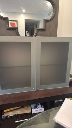 Wall Cabinet with Frosted Glass Doors