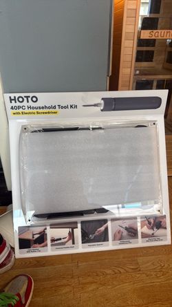 HOTO 40 piece tool kit with electric screwdriver