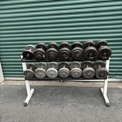 Dumbbells And Rack 790 Lbs 
