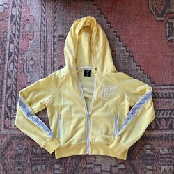 LF the Brand Banana Yellow Sporty Jacket with Hoodie