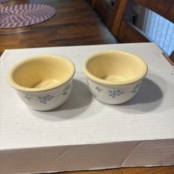 Lot of 2, Corelle Coordinates SECRET GARDEN, Stoneware 7 0z Ramekins/ Sauce bowl