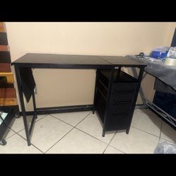42” Computer Desk W/ Fabric Drawers 